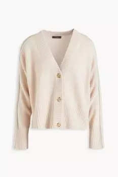 Украшенный кашемировый кардиган N.Peal, бежевый
