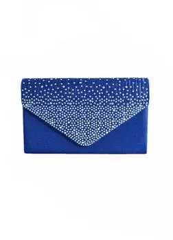 Украшенный клатч со сборками KOKO COUTURE, синий