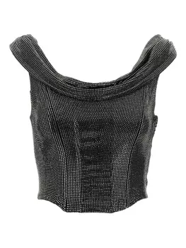 Украшенный корсетный топ Giuseppe Di Morabito, черный