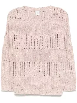 Украшенный пайетками свитер Eleventy, розовый
