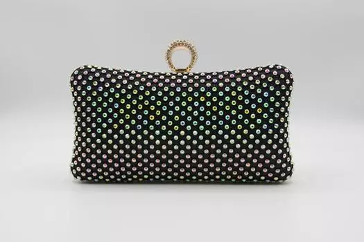 Украшенный прямоугольный клатч KOKO COUTURE, черный