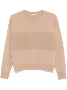 Украшенный свитер Peserico Punto Luce, коричневый