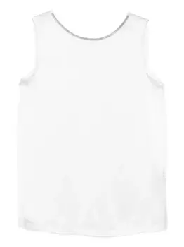 Украшенный топ без рукавов Fabiana Filippi, белый