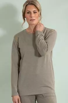 Украшенный топ из джерси для отдыха Klass., нюд