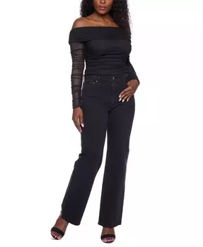 Украшенный топ с открытыми плечами для юниоров Alex & Sophia, черный