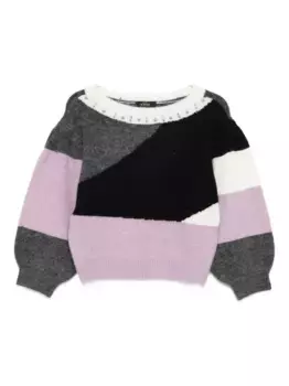 Украшенный вставками свитер TWINSET, черный