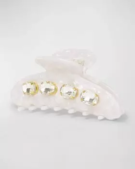 Украшенный зажим для когтей из ацетата Lele Sadoughi, цвет Mother Of Pearl