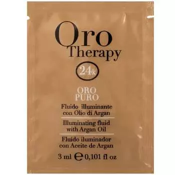Укрепляющий флюид для волос с аргановым маслом, 3 мл Fanola, Oro Sample
