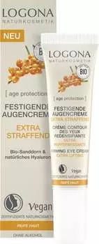 Укрепляющий крем для глаз с органической облепихой и гиалуроновой кислотой, 15 мл Logona