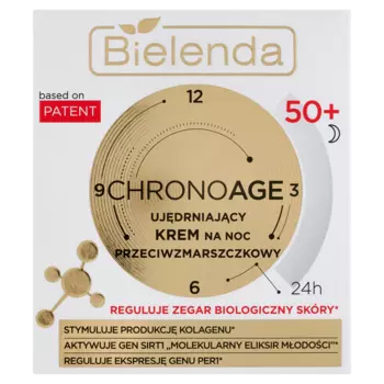 Укрепляющий крем для лица от морщин 50+ на ночь Bielenda Chrono Age, 50 мл