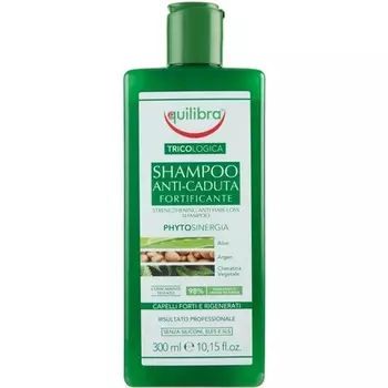 Укрепляющий шампунь против выпадения волос с алоэ, арганой и кератином 300мл, Equilibra