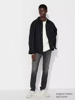 Ультра эластичные узкие джинсы Uniqlo, серый