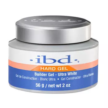 Ультра белый гель для наращивания ногтей Ibd Hard Builder Gel Led/Uv - Ultra White, 56 гр