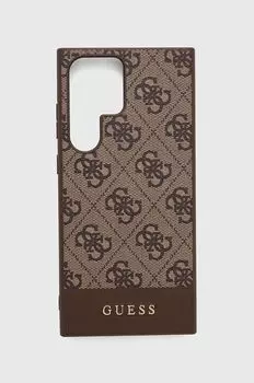 Ультра чехол для телефона S23 Ultra S918 Guess, коричневый