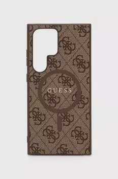Ультра чехол для телефона S24 Ultra S928 Guess, коричневый