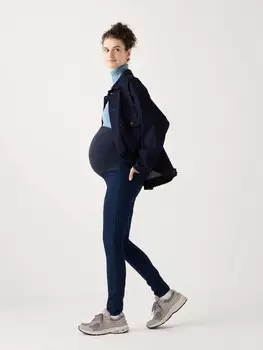 Ультра-Эластичные леггинсы для беременных Uniqlo, синий