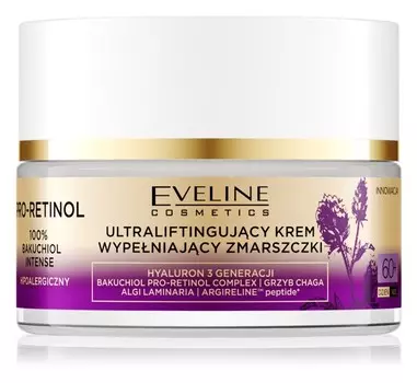 Ультра лифтинг крем для лица 60+ Eveline Cosmetics Pro-Retinol 100% Bakuchiol Intense