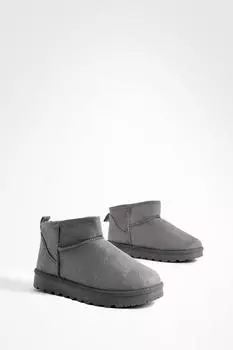 Ультра мини уютные ботинки Boohoo, серый