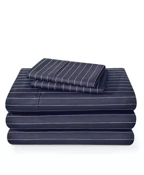 Ультра-мягкий комплект постельного белья размера «king-size» с двойной кистью и принтом Bare Home, синий