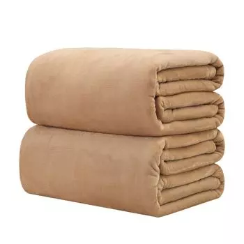 Ультра мягкое теплое двустороннее фланелевое одеяло, ковер, диван, диван, домашний верблюжий, размеры: 50 см x 70 см Stuttg