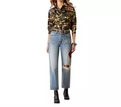 Ультра-высокая талия Tomboy Straight Джинсы в Доминике ARIAT, цвет dominica