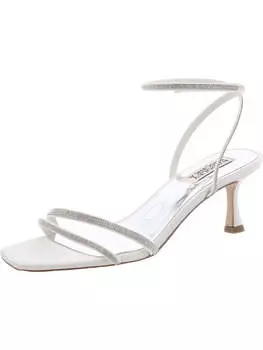 Ультра женские босоножки с открытой пяткой и блестками из стразов Badgley Mischka, белый