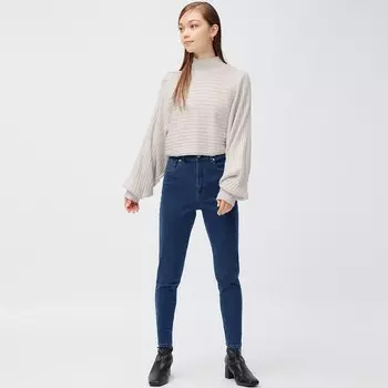 Ультраэластичные джинсы скинни до щиколотки + EC GU, синий