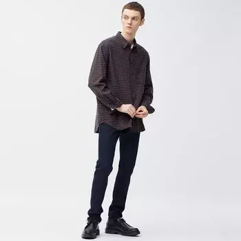 Ультраэластичные джинсы скинни + EC GU, темно-синий