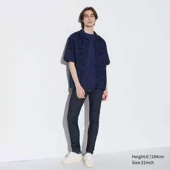 Ультраэластичные джинсы скинни UNIQLO, синий