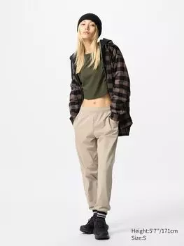 Ультраэластичные джоггеры Airism Uniqlo, цвет 32 бежевый