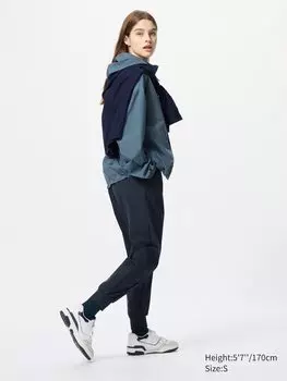 Ультраэластичные джоггеры Airism Uniqlo, цвет 69 синий