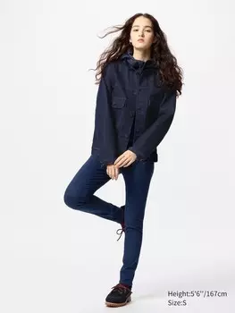 Ультраэластичные леггинсы джинсовые Uniqlo, синий