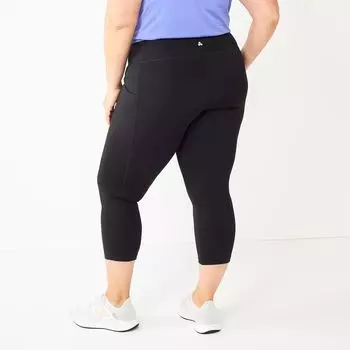 Ультраэластичные леггинсы-капри с высокой талией и карманами Tek Gear больших размеров Tek Gear