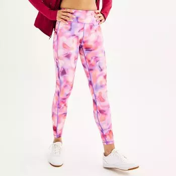 Ультраэластичные леггинсы Petite Tek Gear размером 7/8 с высокой талией и боковыми карманами Tek Gear