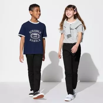 Ультраэластичные мягкие джинсы для мальчиков UNIQLO, черный