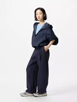 Ультраэластичные широкие брюки Uniqlo, синий