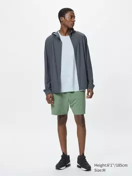 Ультраэластичные шорты для активного отдыха Uniqlo, цвет 53 зеленый