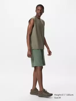 Ультраэластичные спортивные шорты Uniqlo, цвет 54 зеленый