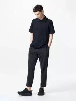 Ультраэластичные зауженные брюки Uniqlo, черный