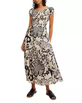 Ультрафиолетовое макси-платье Free People, мультиколор