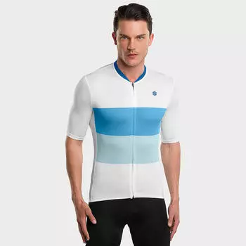 Ультралегкая мужская велосипедная майка M3 Oberalp SIROKO, белый / пастельно-синий