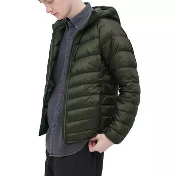 Ультралегкий пуховик Uniqlo 3D Cut, 57 темно-оливковый