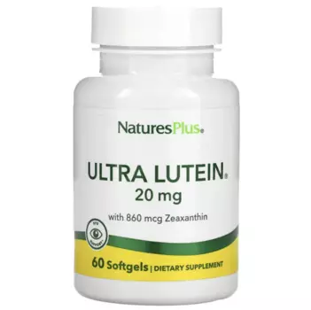 Ультралютеин с зеаксантином, Ultra Lutein with Zeaxanthin, 20 мг, 60 мягких таблеток, NaturesPlus