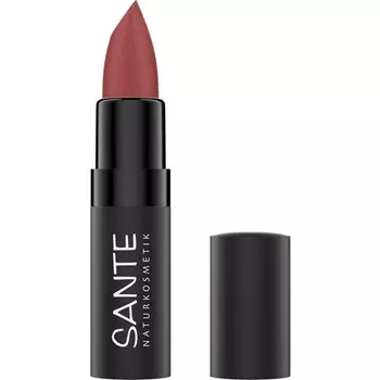 Ультраматовая губная помада 04 Sheer Rosewood Powdery Matte Sante Naturkosmetik