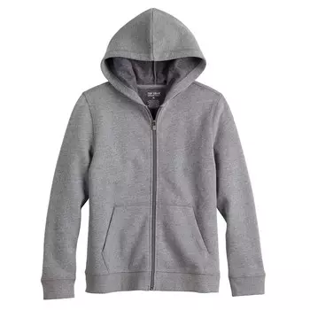 Ультрамягкая флисовая толстовка на молнии Tek Gear для мальчиков, цвет Light Gray Heather