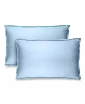 Ультрамягкий набор подушек с двойной наческой King Bare Home, синий