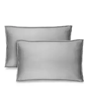 Ультрамягкий набор подушек с двойной наческой King Bare Home, серый
