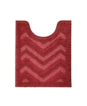 Ультрамягкий нескользящий лохматый коврик для ванной — дизайн шеврона — стойка 20 x 24 дюйма Clara Clark, красный