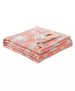 Ультрамягкое плюшевое покрывало навахо, 70 x 50 дюймов Wrangler, оранжевый