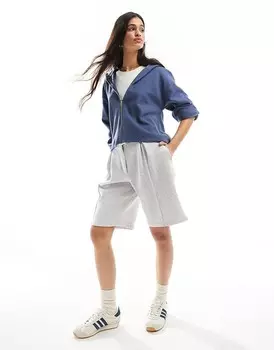 Ультрамягкое синее худи свободного кроя на молнии ASOS DESIGN